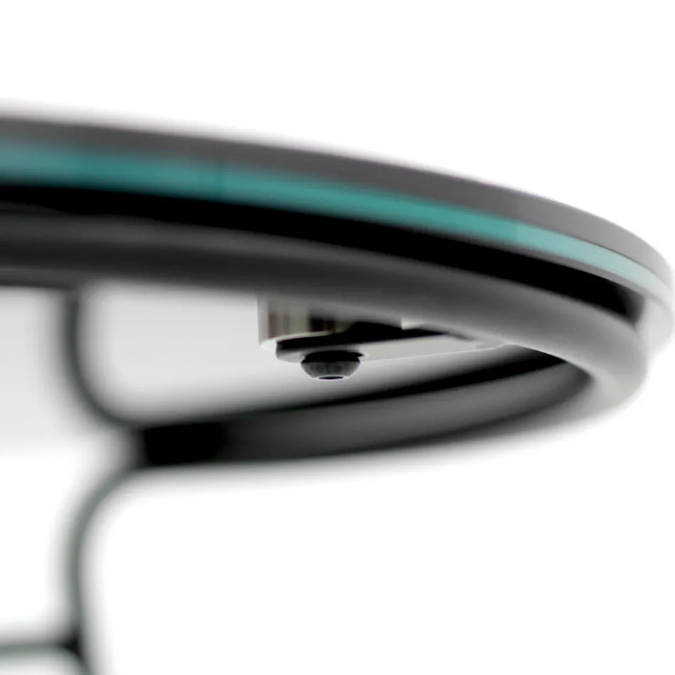 Konferenční stolek z porcelánu Grès a kulatého podstavce Made in Italy - Tullia Viadurini