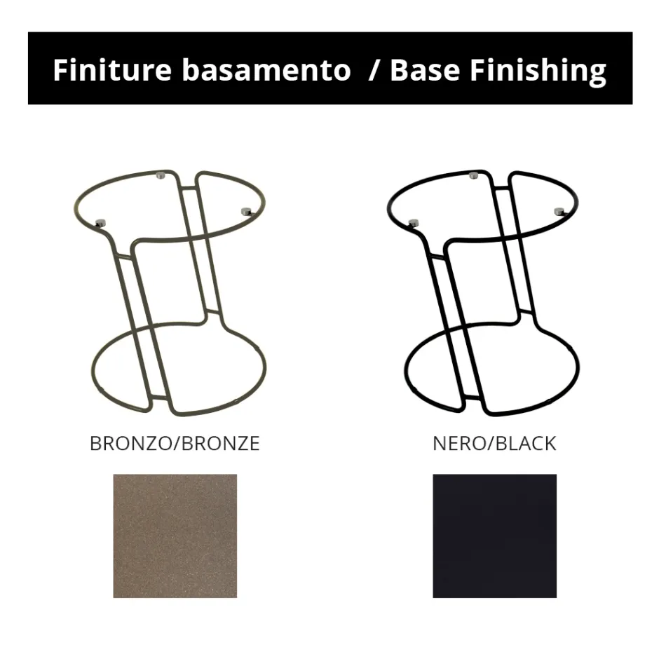 Konferenční stolek z porcelánu Grès a kulatého podstavce Made in Italy - Tullia Viadurini