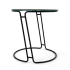 Konferenční stolek z porcelánu Grès a kulatého podstavce Made in Italy - Tullia Viadurini