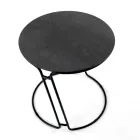 Konferenční stolek z porcelánu Grès a kulatého podstavce Made in Italy - Tullia Viadurini