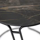 Konferenční stolek z porcelánu Grès a kulatého podstavce Made in Italy - Tullia Viadurini