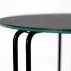 Konferenční stolek z kulaté kameniny a podstavce se 3 půlměsíci Made in Italy - Arepa Viadurini