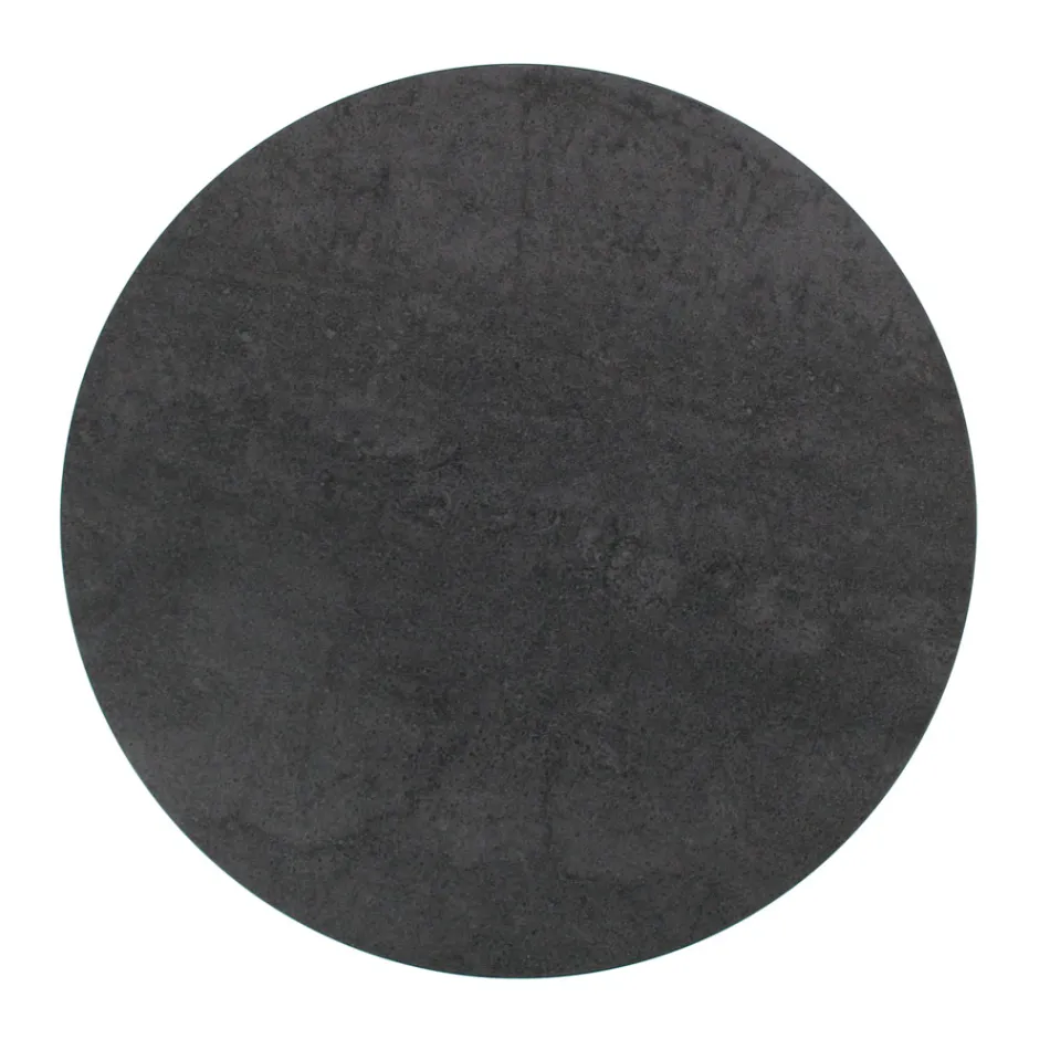 Konferenční stolek z kulaté kameniny a podstavce se 3 půlměsíci Made in Italy - Arepa Viadurini