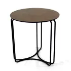 Konferenční stolek z kulaté kameniny a podstavce se 3 půlměsíci Made in Italy - Arepa Viadurini