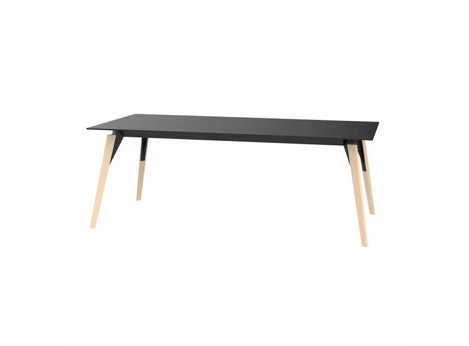 Konferenční stolek v bílém nebo černém laminátu ve 2 velikostech - Faz Wood od Vondom Viadurini