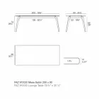 Konferenční stolek v bílém nebo černém laminátu ve 2 velikostech - Faz Wood od Vondom Viadurini