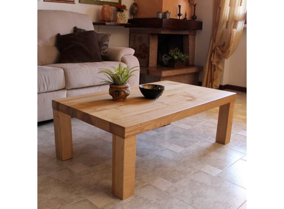 Konferenční stolek z masivního jasanového dřeva Made in Italy - Nicea Viadurini