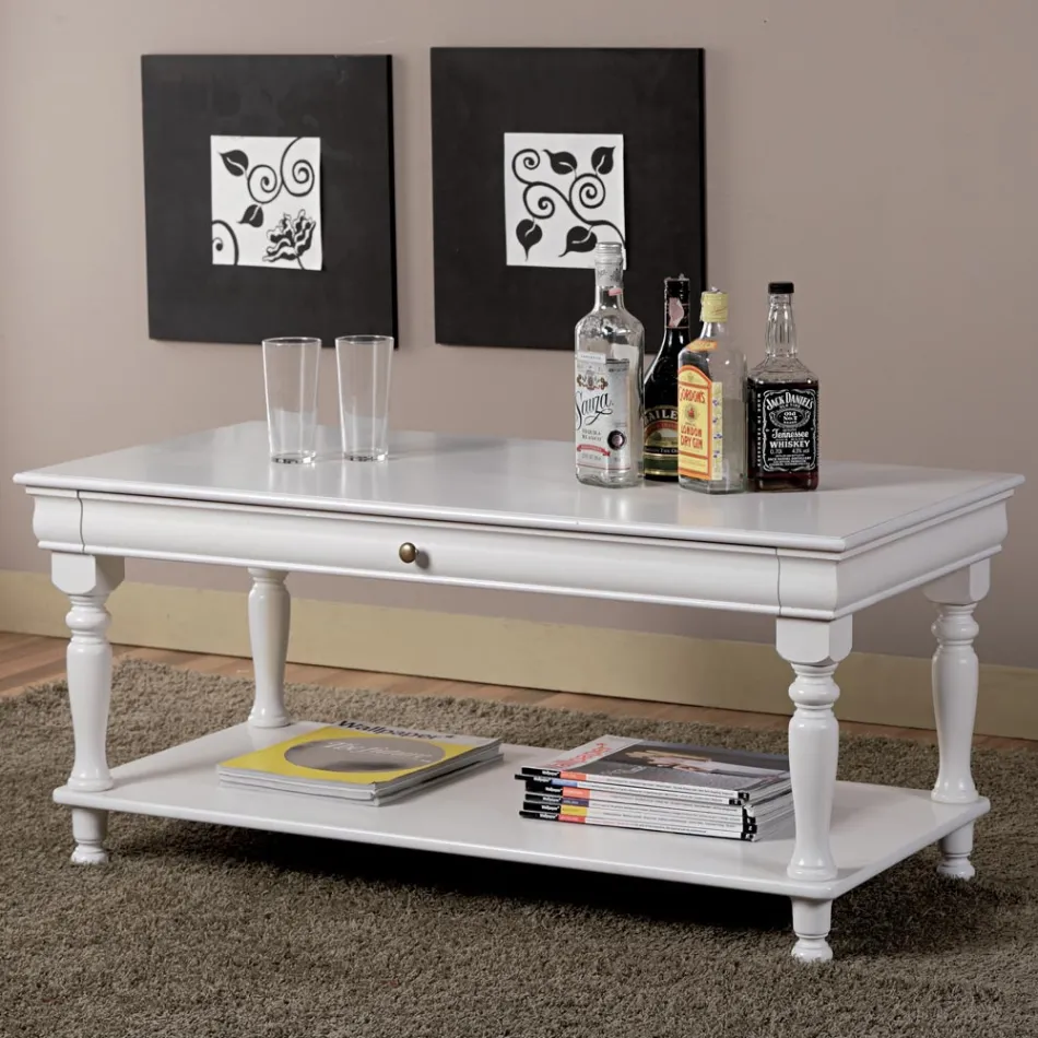 Konferenční stolek z masivního bukového dřeva Made in Italy - Frigg Viadurini