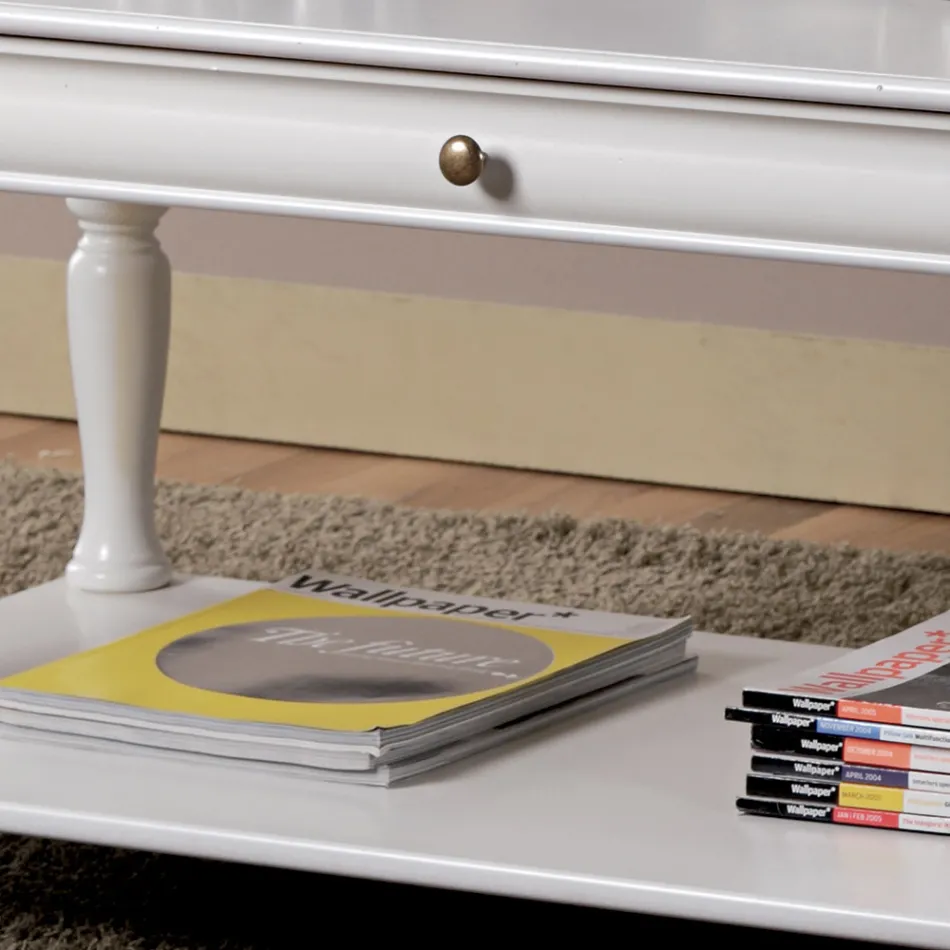 Konferenční stolek z masivního bukového dřeva Made in Italy - Frigg Viadurini