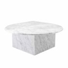 Konferenční stolek v mramorovém formátu White Carrara 3 kusy - Marsala Viadurini