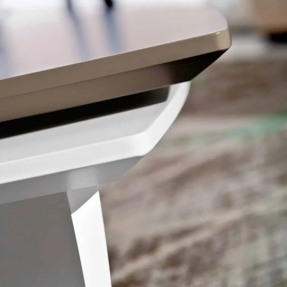 Konferenční stolek v lakovaném MDF s otočnou deskou vyrobený v Itálii - Lisa Viadurini