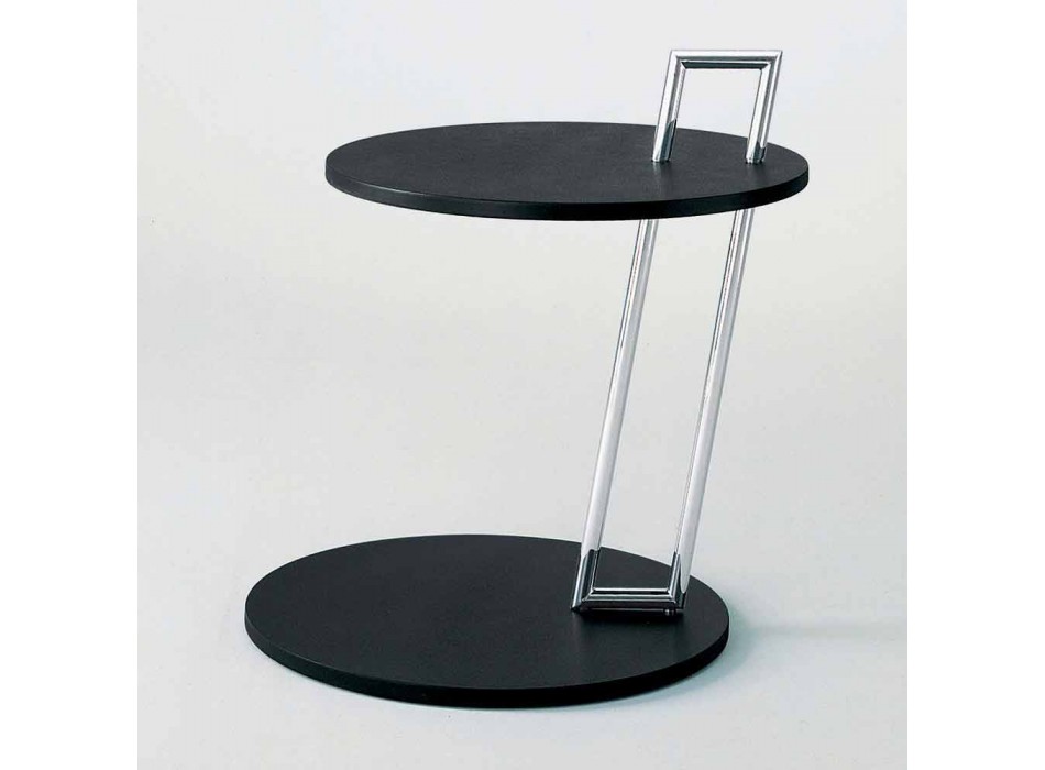 Konferenční stolek v černé lakované MDF a oceli Made in Italy - Sestante Viadurini