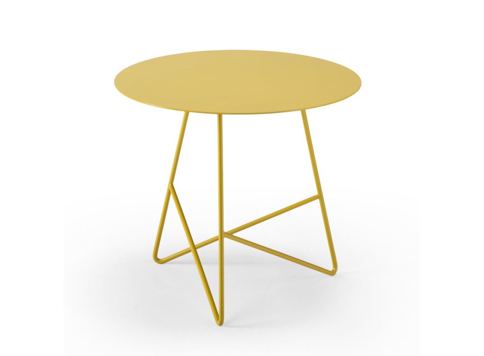 Konferenční stolek z barevného kovu a 3 velikostí, vyrobený v Itálii - Magali Viadurini