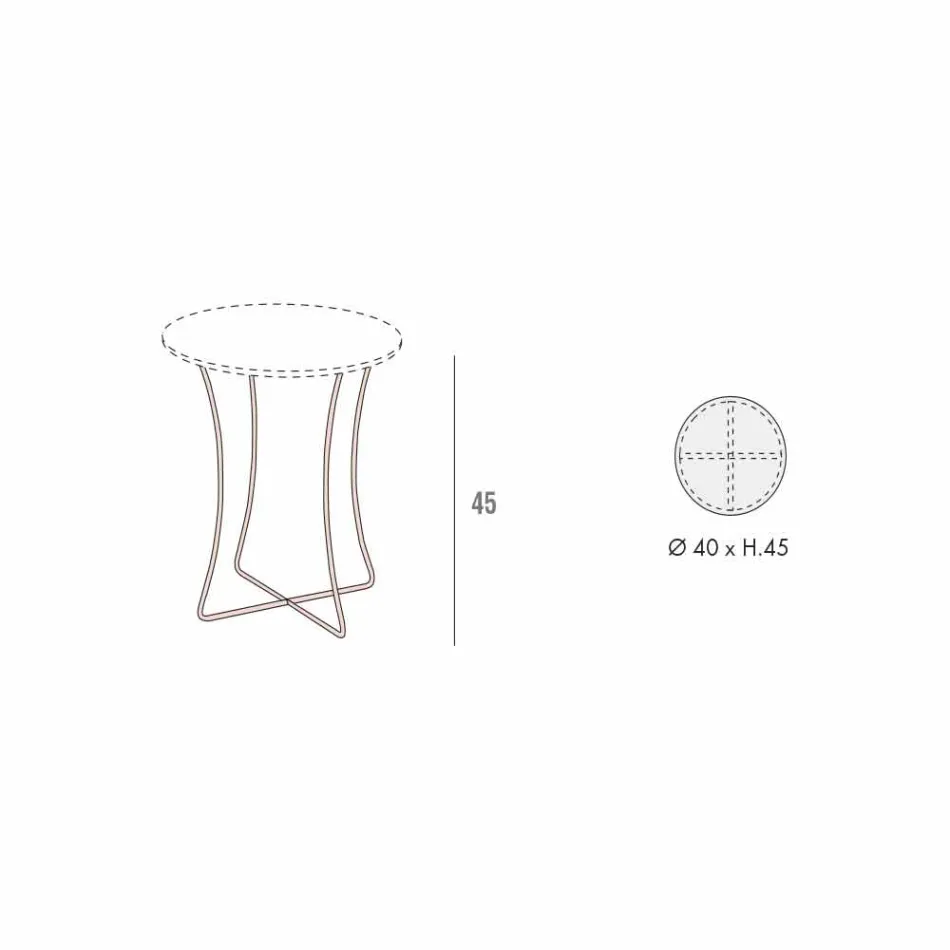 Kovový konferenční stolek s podnosem vyrobeným v Itálii - Numbo Viadurini