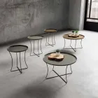 Kovový konferenční stolek s podnosem vyrobeným v Itálii - Numbo Viadurini