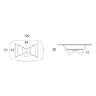 Kovový konferenční stolek Keramická deska s úložným prostorem - Emirate Viadurini