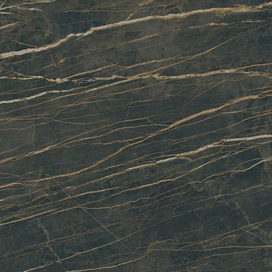 Kovový konferenční stolek Keramická deska s úložným prostorem - Emirate Viadurini