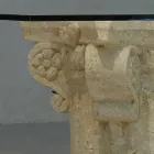 Kamenný a skleněný konferenční stolek s klasickým designem Balos Viadurini