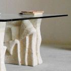 Moderní designový kámen a křišťálový konferenční stolek Priamo-S Viadurini