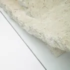 Konferenční stolek Fosilní kámen s deskou z tvrzeného skla - Isabel Viadurini