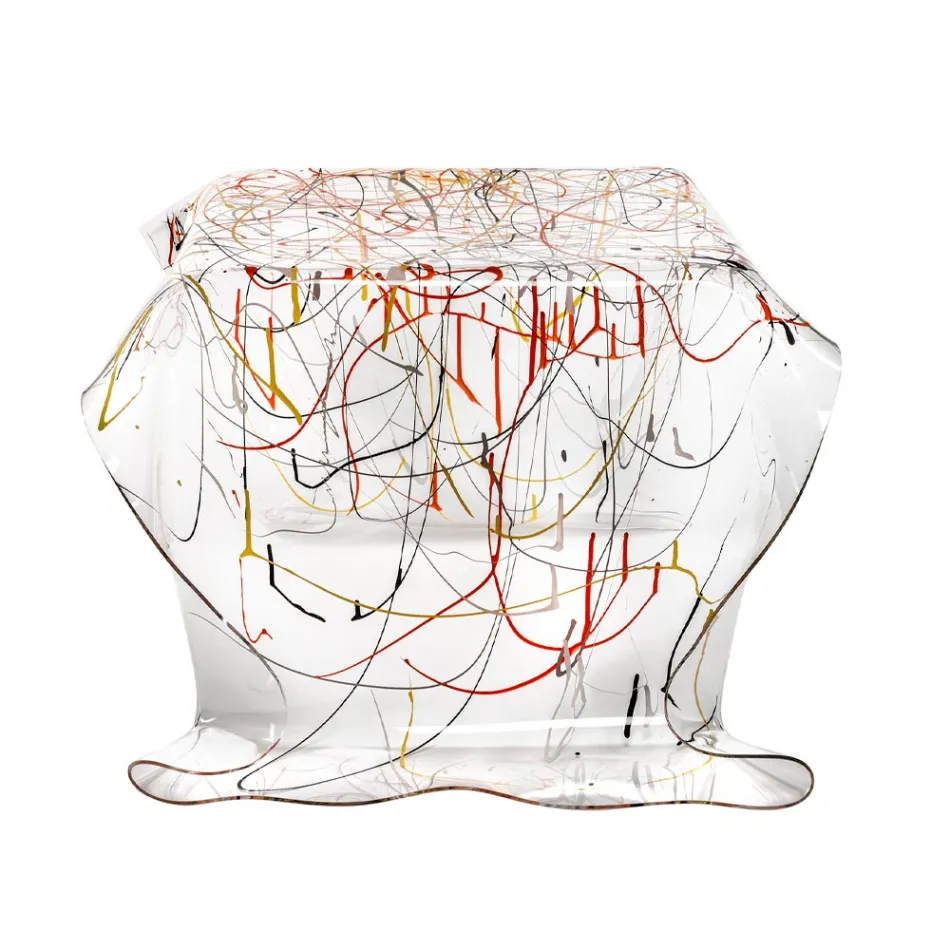 Ručně tažený konferenční stolek z plexiskla Made in Italy - Pippo Viadurini