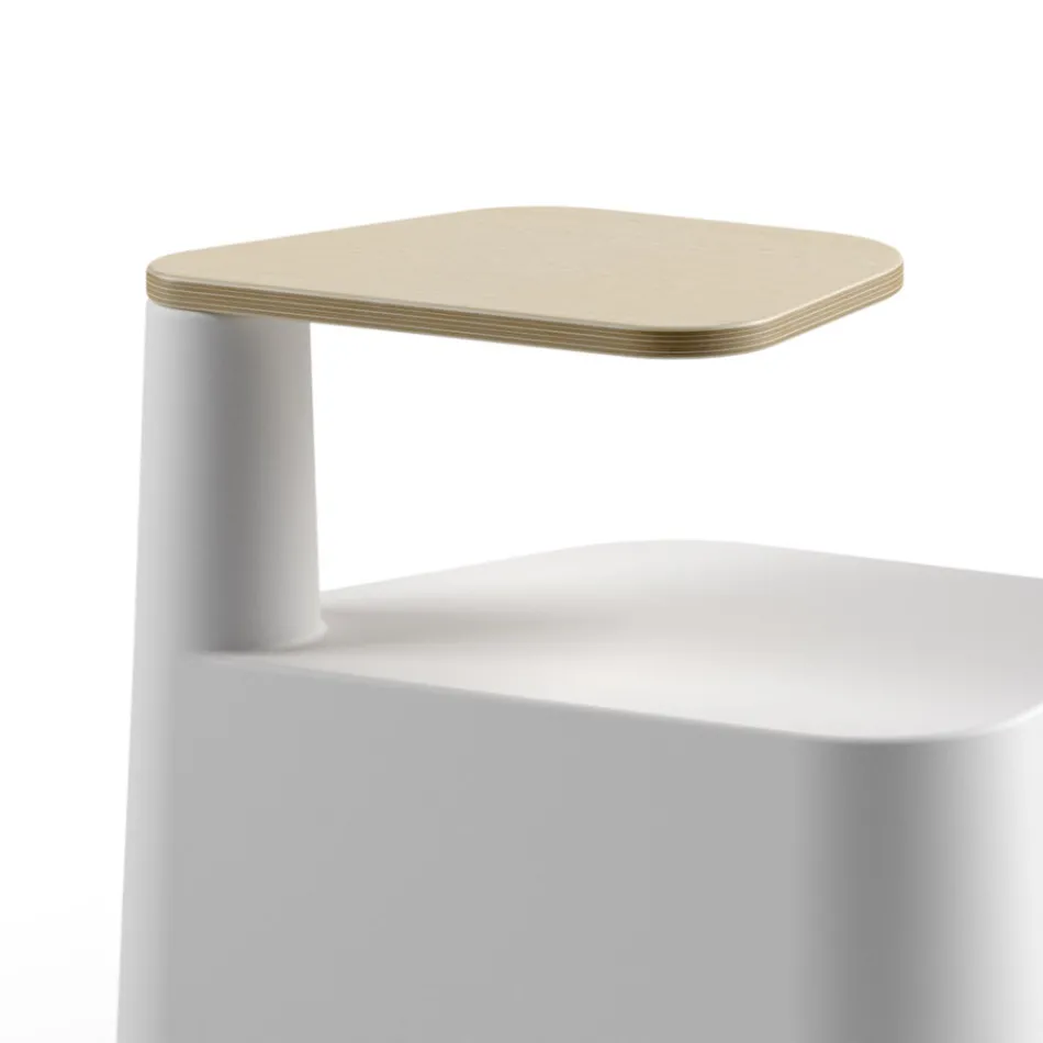 Konferenční stolek z polyetylenu a březového dřeva Made in Italy - Clio Viadurini