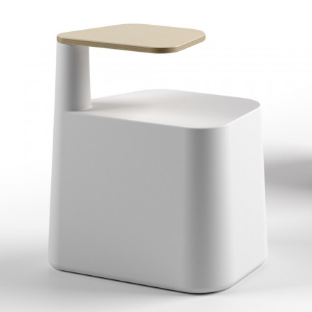 Konferenční stolek z polyetylenu a březového dřeva Made in Italy - Clio Viadurini