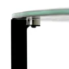 Skleněný konferenční stolek s ocelovou základnou Made in Italy - Aspira Viadurini