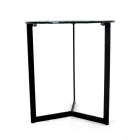 Skleněný konferenční stolek s ocelovou základnou Made in Italy - Aspira Viadurini