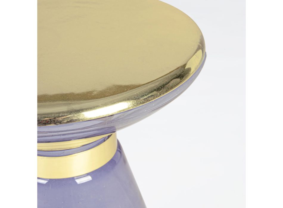 Konferenční stolek ze skla a elegantní mosazné oceli - Torige Viadurini