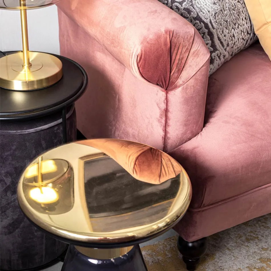 Konferenční stolek ze skla a elegantní mosazné oceli - Torige Viadurini