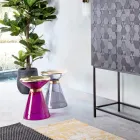 Konferenční stolek ze skla a elegantní mosazné oceli - Torige Viadurini