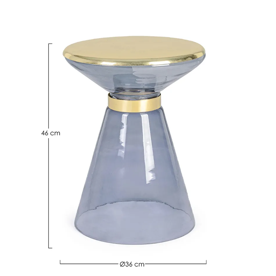 Konferenční stolek ze skla a elegantní mosazné oceli - Torige Viadurini