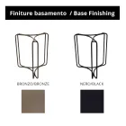 Skleněný konferenční stolek a podnož se 3 půlměsíci Made in Italy - Arepa Viadurini