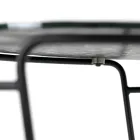 Skleněný konferenční stolek a kulatá základna Made in Italy - Tullia Viadurini