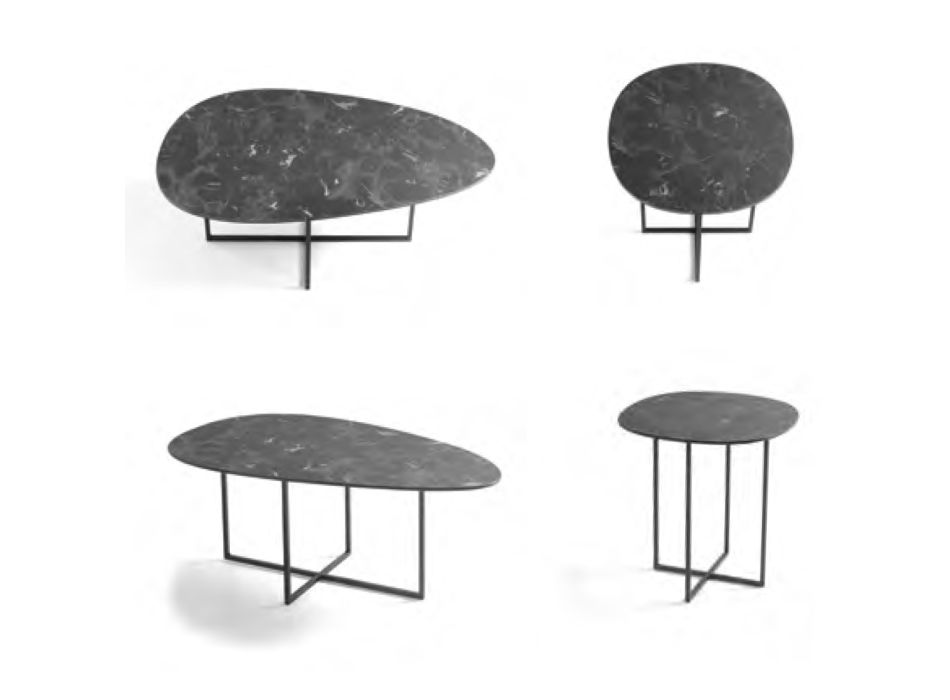Konferenční stolek z vrstveného skla a kovu Made in Italy - Sedona Viadurini