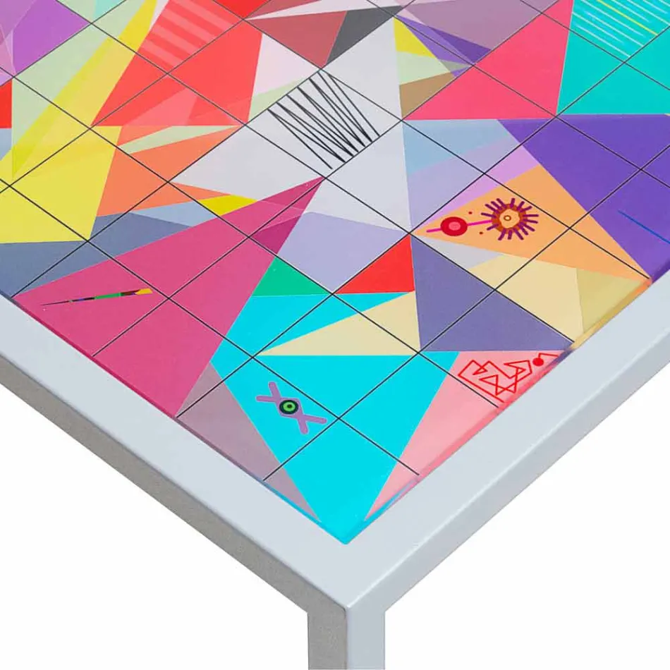 Modern coffee metal 50x50cm obývací pokoj Nina, made in Italy Viadurini