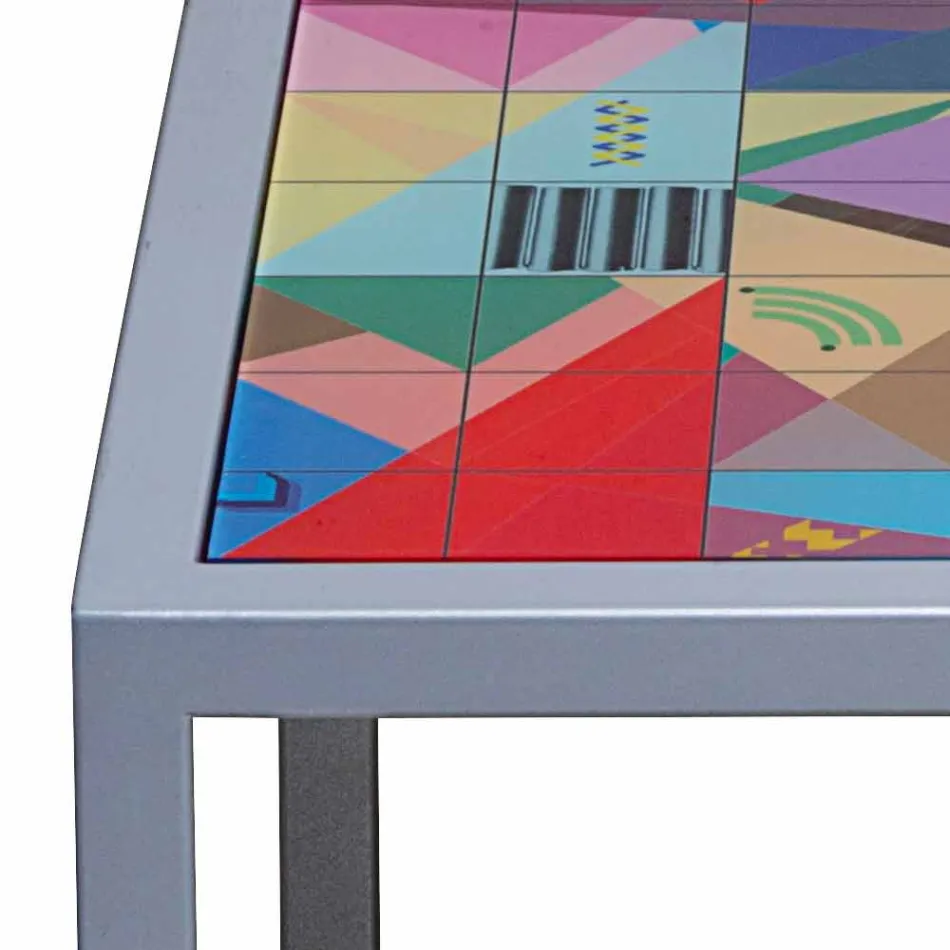 Modern coffee metal 50x50cm obývací pokoj Nina, made in Italy Viadurini