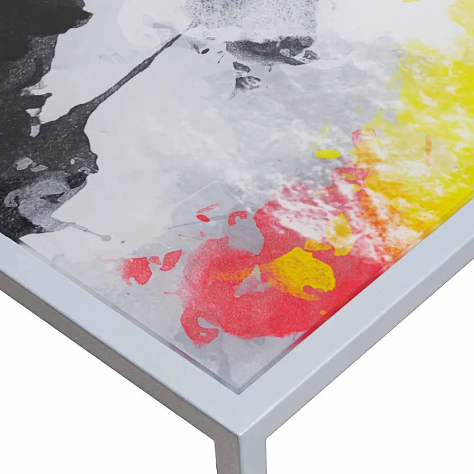 Modern coffee metal 50x50cm obývací pokoj Nina, made in Italy Viadurini