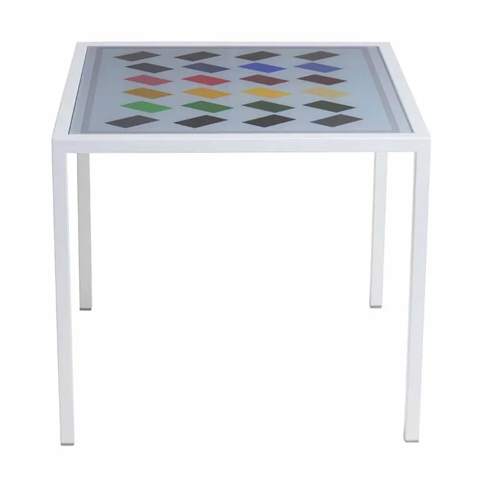 Modern coffee metal 50x50cm obývací pokoj Nina, made in Italy Viadurini