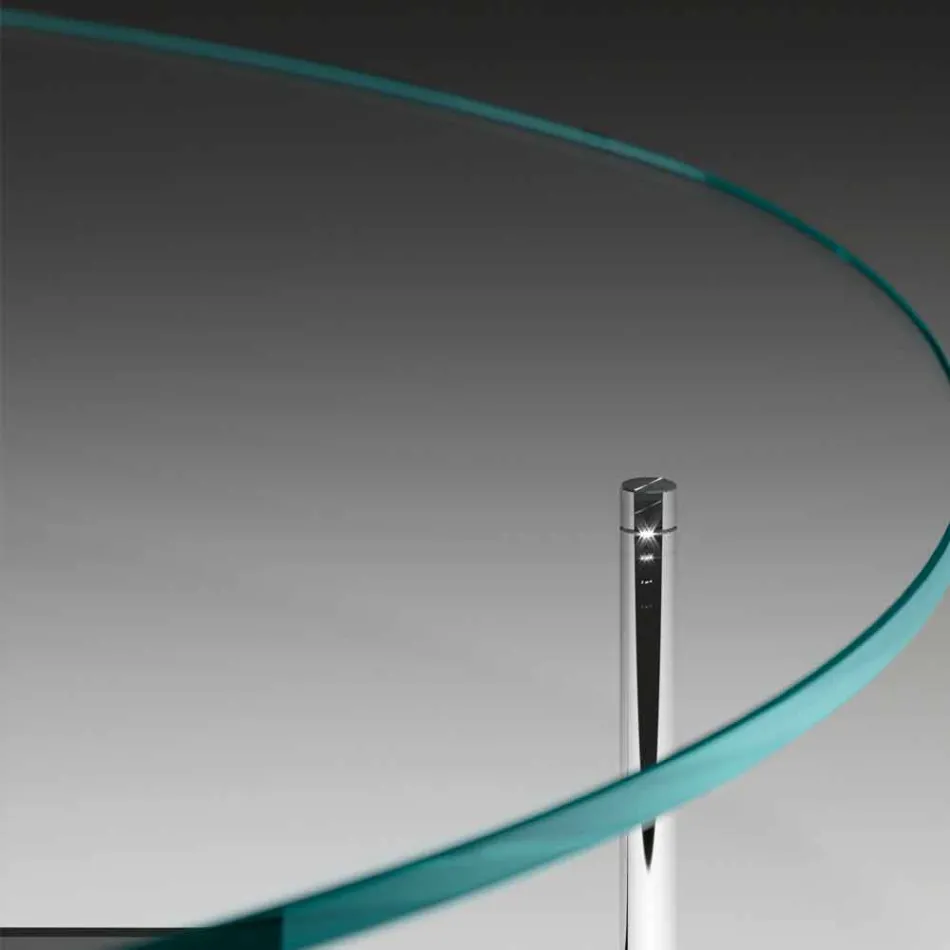 Moderní konferenční stolek se skleněnou deskou vyrobený v Itálii - Cinci Viadurini