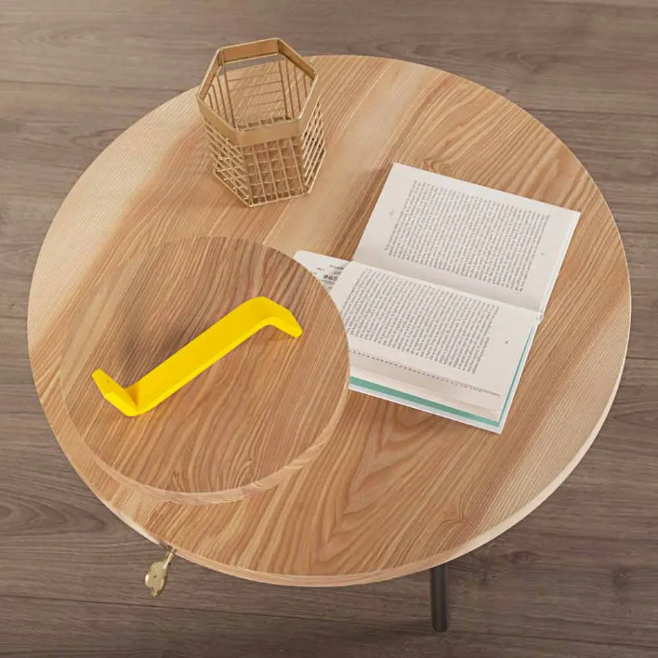 Moderní konferenční stolek s kulatým popelníkem vyrobený v Itálii - Velino Viadurini