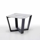 Moderní konferenční stolek z Gresu a bukového dřeva vyrobený v Itálii - Titanic Viadurini