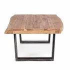 Moderní konferenční stolek z akáciového dřeva a oceli Homemotion - Verdicchio Viadurini