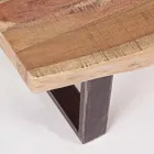 Moderní konferenční stolek z akáciového dřeva a oceli Homemotion - Verdicchio Viadurini