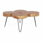 Moderní konferenční stolek Homemotion ze dřeva a lakované oceli - Severo Viadurini