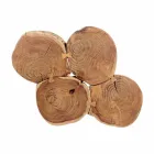 Moderní konferenční stolek Homemotion ze dřeva a lakované oceli - Severo Viadurini