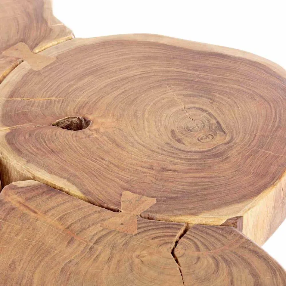 Moderní konferenční stolek Homemotion ze dřeva a lakované oceli - Severo Viadurini