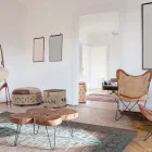 Moderní konferenční stolek Homemotion ze dřeva a lakované oceli - Severo Viadurini