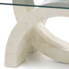 Moderní konferenční stolek z kamene a skla - Austin Viadurini